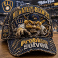 Milwaukee Brewers Problem Solved Hat Milwaukee Brewers Merch Present For Baseball Lovers - Merchluma