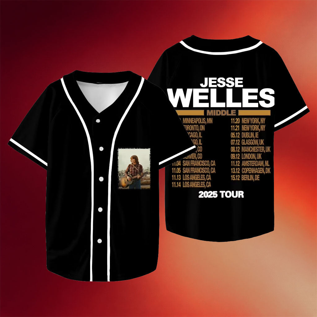 Jesse Welles Merch Middle Tour 2025 Jersey Cool Gifts For Music Lovers - Merchluma