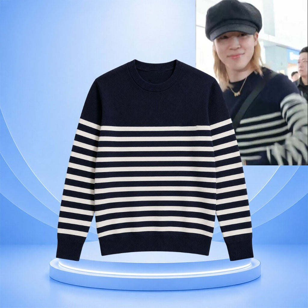 BTS Jimin x Mariniere Sweater 2026 BTS Jimin Merch Gift Ideas For Kpop Fan - Merchluma