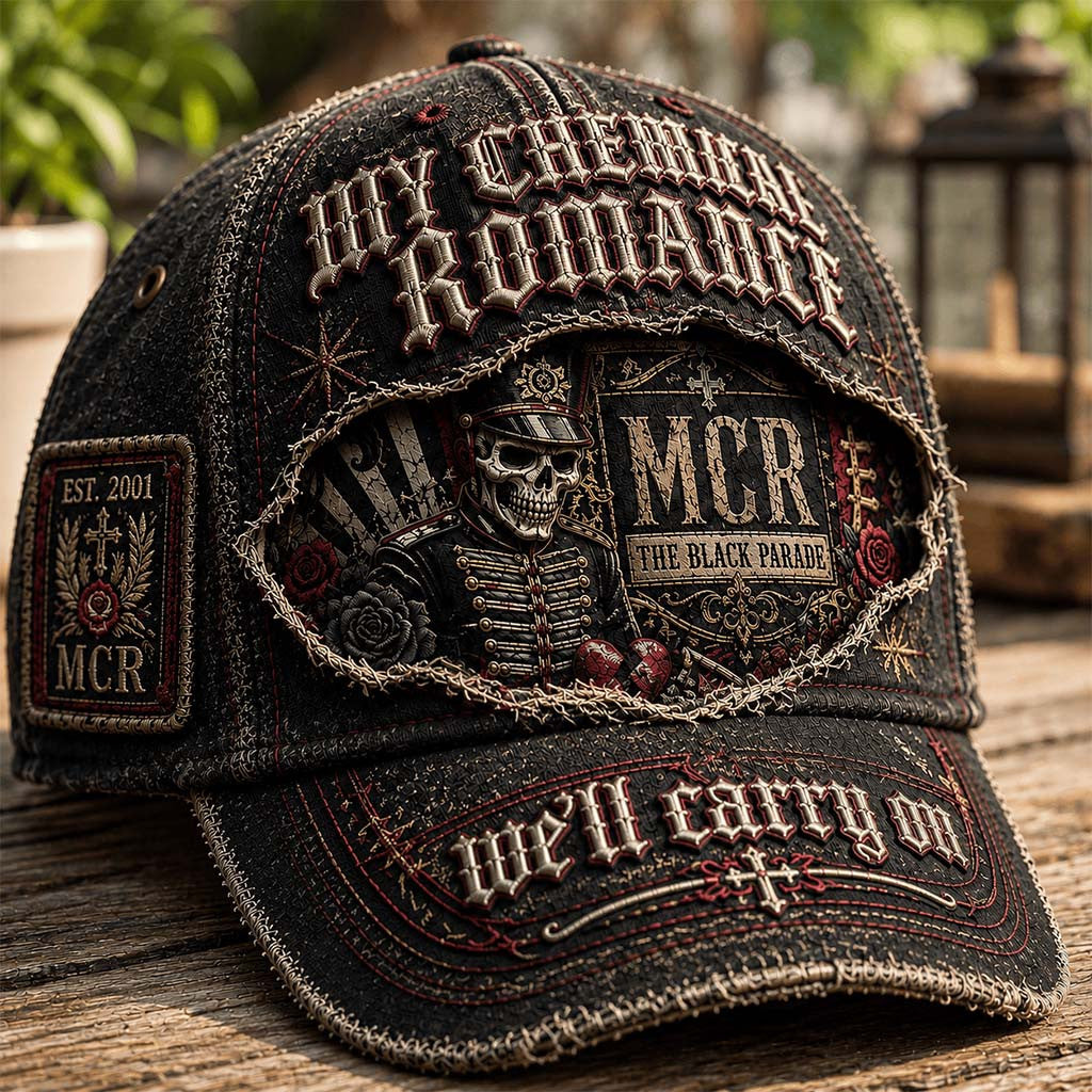 My Chemical Romance The Black Parade Hat We'll Carry On Vintage Cap MCR Merch Gift For Band Fan - Merchluma