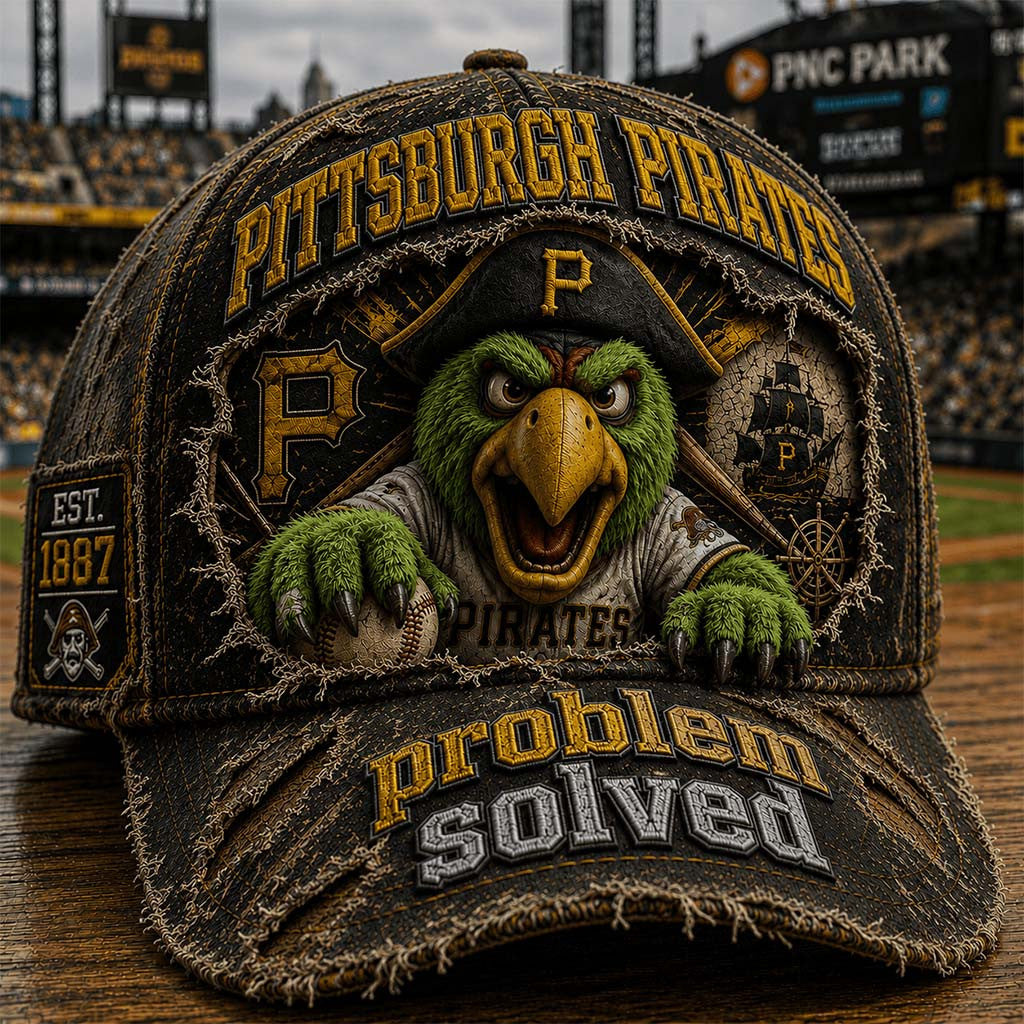 Pittsburgh Pirates Problem Solved Hat 2026 Pittsburgh Pirates Merch Cool Gift For Baseball Fans - Merchluma