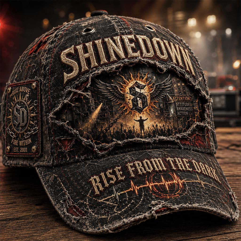 Shinedown Rise From The Dark Hat Shinedown Merch Present For Rock Band Fans - Merchluma