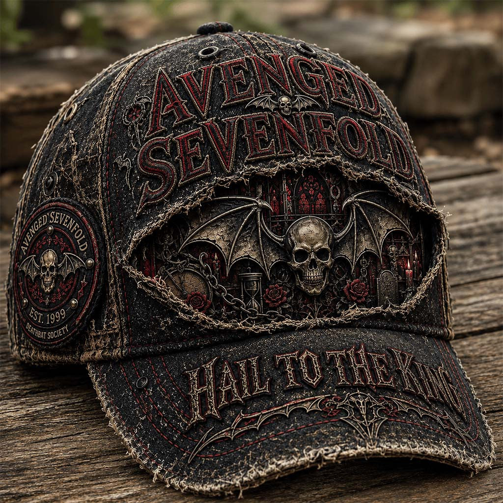 Avenged Sevenfold Hail To The King Vintage Distressed Hat Avenged Sevenfold Merch Fan Gifts - Merchluma