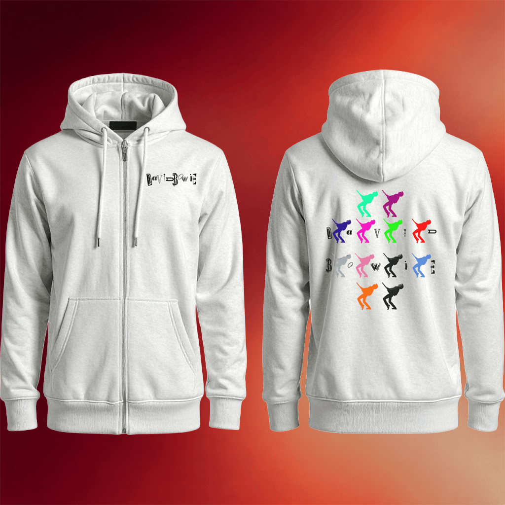 David Bowie Merch 2026 Never Let Me Down Crossed Colors Zip Hoodie Gifts For Fans - Merchluma