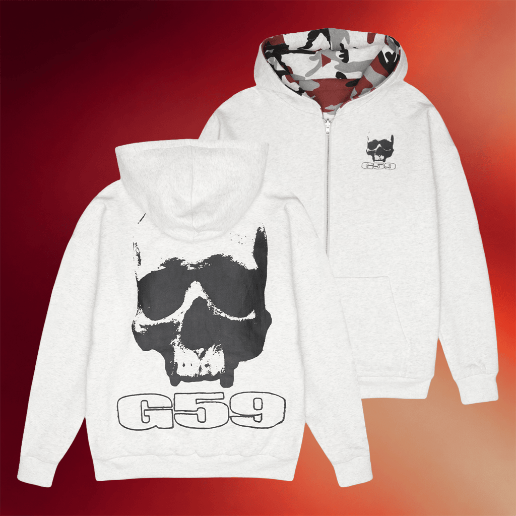 G59 Merch G59 Records Skull Logo Zip Hoodie Father's Day Gifts For Husband - Merchluma