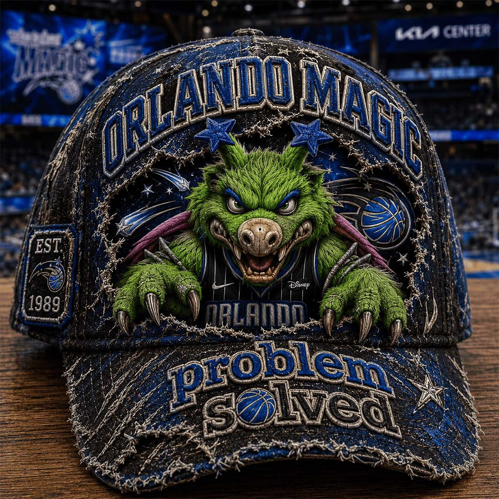 Orlando Magic Problem Solved Vintage Hat Orlando Magic Merch Basketball Lover Gifts - Merchluma