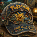 Pokemon Gotta Catch' Em All Hat Pokemon Trainer Vintage Cap Birthday Gifts For Son - Merchluma