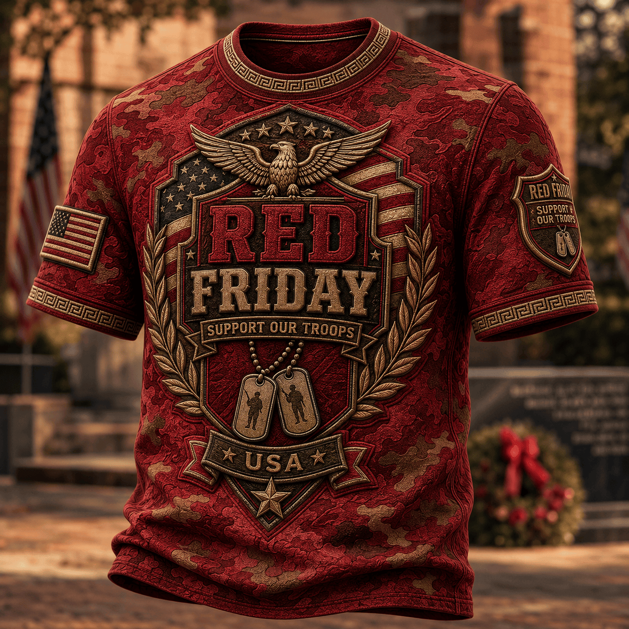 RED Friday Support Our Troops T-Shirt RED Friday Clothing Gifts For Veteran - Merchluma