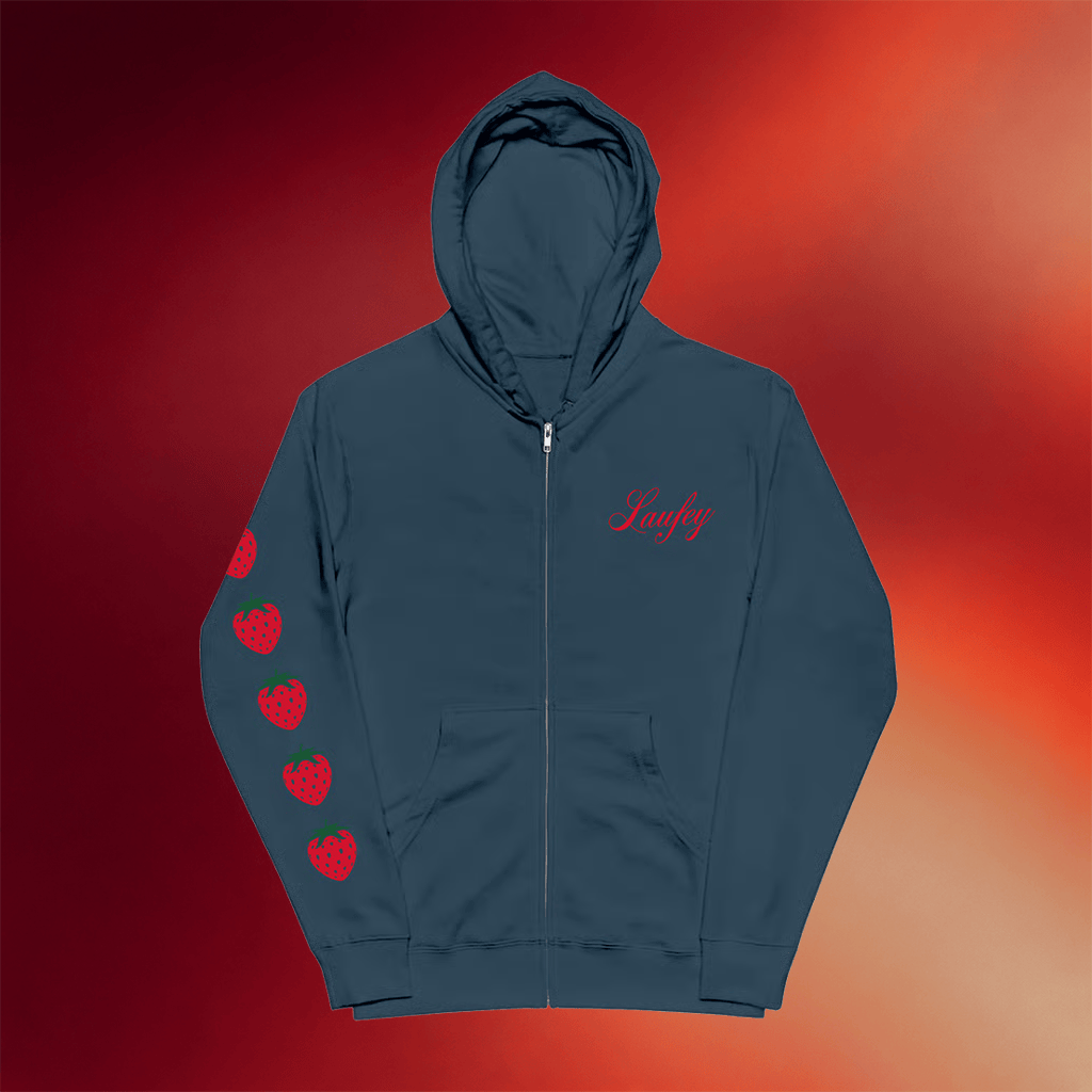 Laufey Merch Strawberry Zip Hoodie Birthday Gifts Ideas For Sisters - Merchluma
