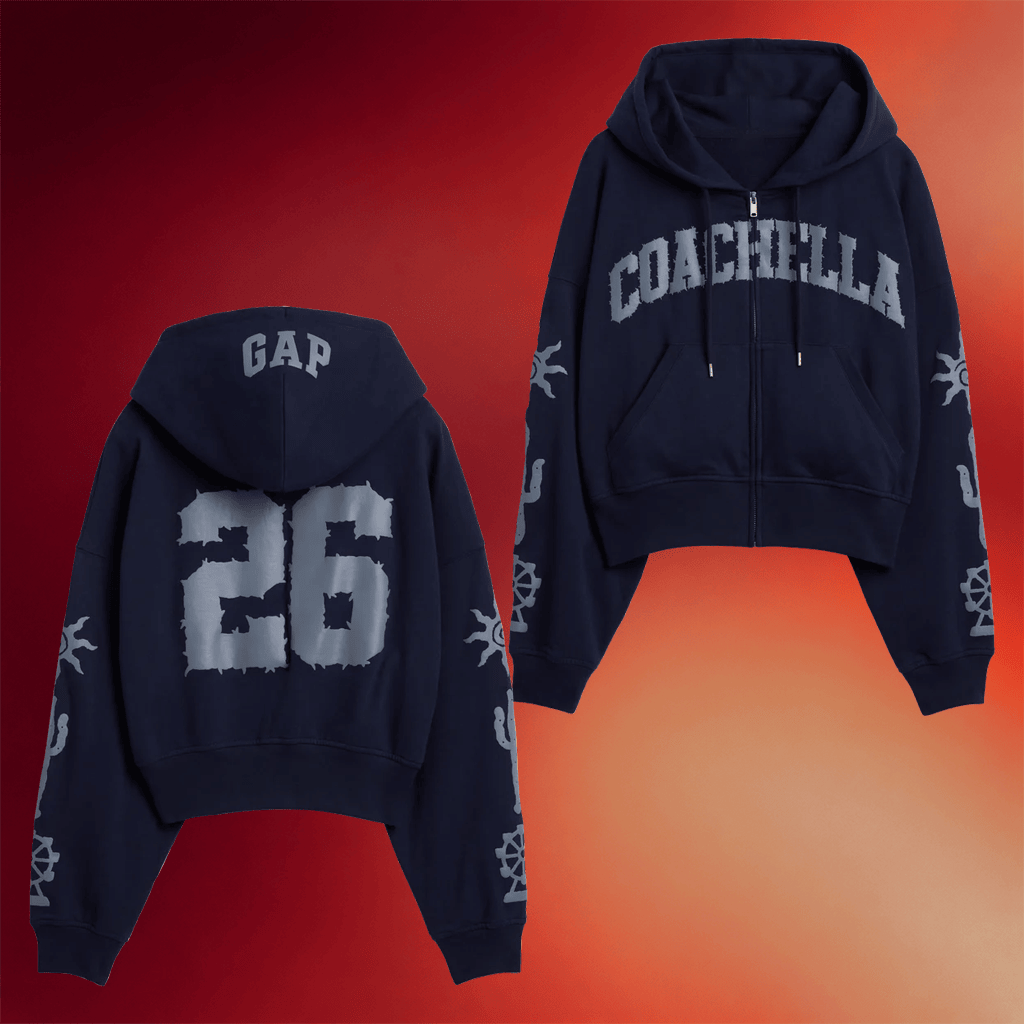 Coachella Merch 2026 GAP X Coachella Zip Hoodie Gift Ideas For Music Lovers - Merchluma