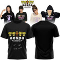 Aespa x Bape Signed 2026 T-Shirt Black Aespa Merch Gift Ideas For Girlfriend - Merchluma