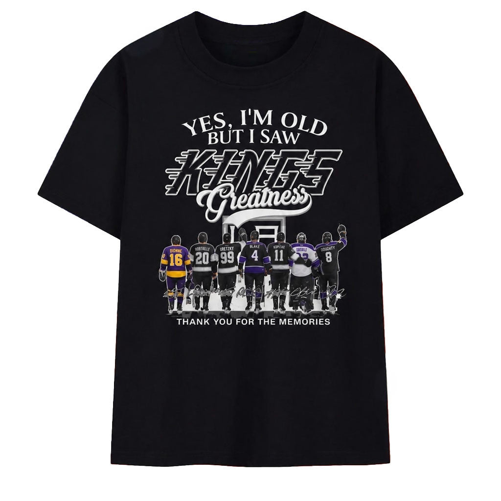 LA Kings Greatness Legends Thank You For The Memorial Signatures T-Shirt LA Kings Merch - Merchluma