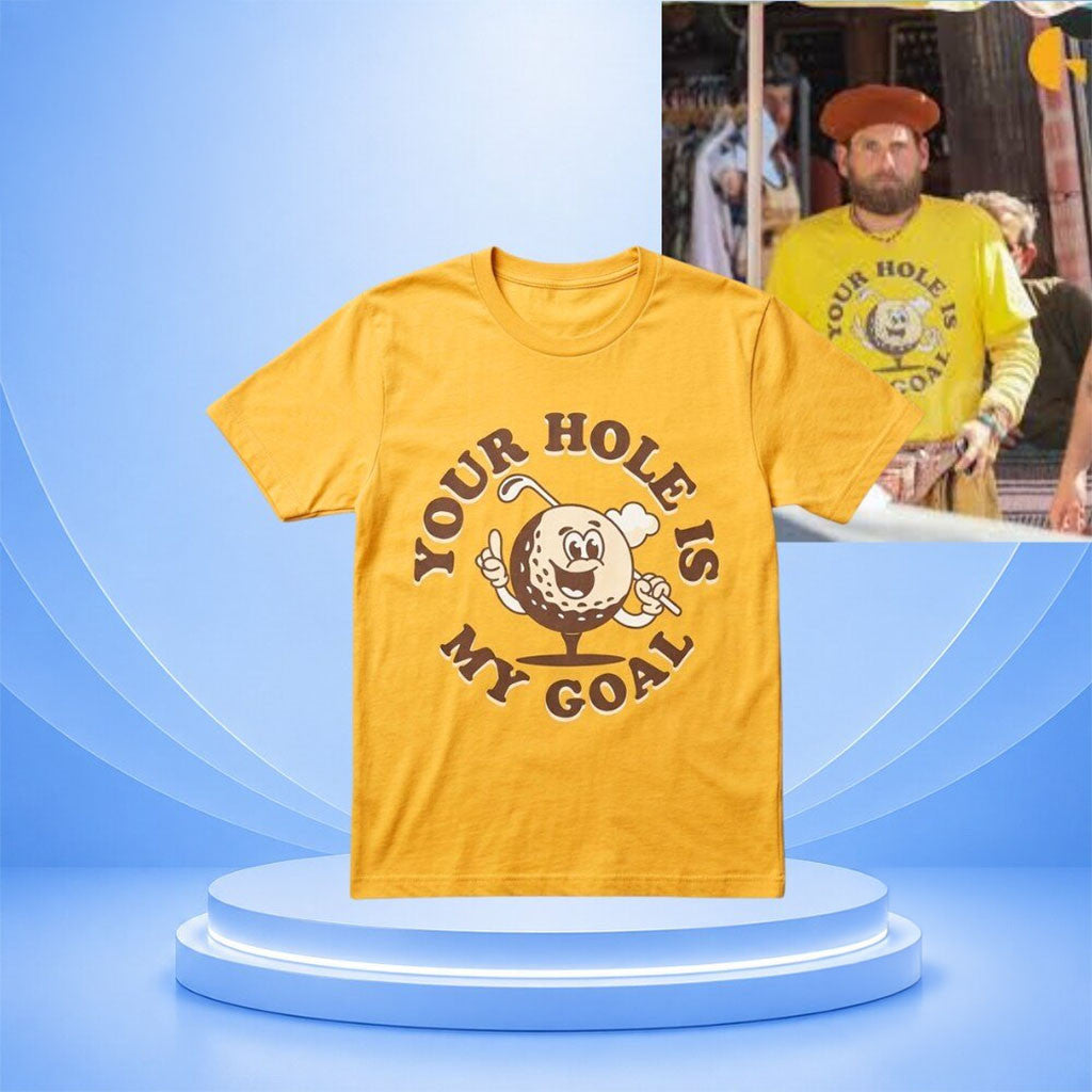 Jonah Hill Your Hole Is My Goal Funny Golf Shirt Retro Golfer Tee Gifts For Him - Merchluma