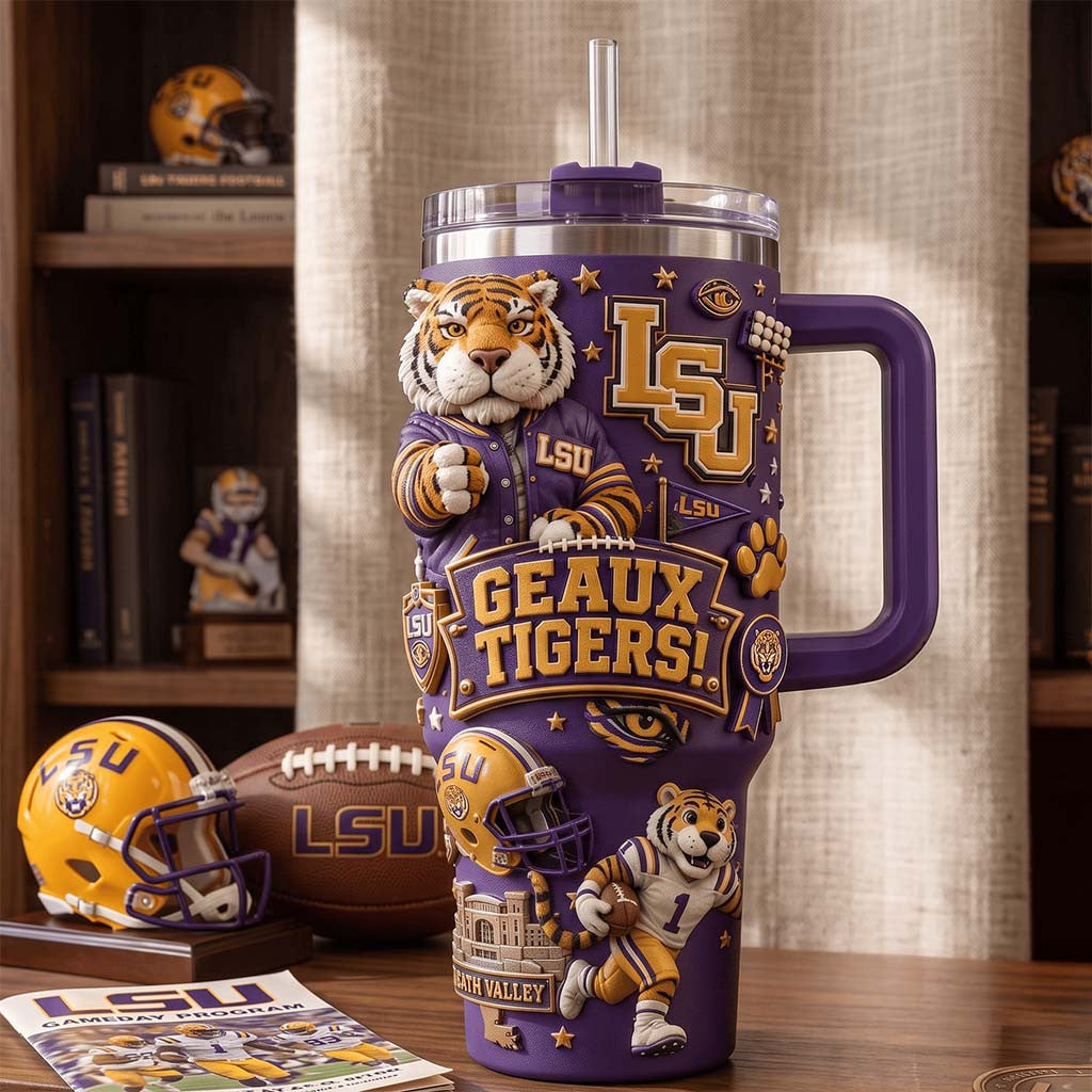 LSU Tigers Merch 2026 Geaux Tigers Tumbler Unique Gifts For Football Lovers - Merchluma