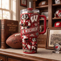Wisconsin Badgers Merch 2026 Wisconsin Jump Around Tumbler Present For Football Lovers - Merchluma