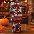 Alabama Crimson Tide Merch Roll Tide Haunt The Night Halloween Tumbler Football Fan Gifts - Merchluma