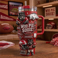 Arkansas Razorbacks Woo Pig Sooie Tumbler Arkansas Razorbacks Merch Gift For Football Lovers - Merchluma