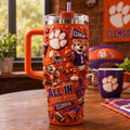 Clemson Tigers Merch 2026 All In Tiger Pride Clemson Tumbler Best Gift For Football Lovers - Merchluma
