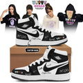 Custom Aespa x Bape Signed 2026 Sneakers Black Aespa Merch Birthday Gift Ideas For BFF - Merchluma