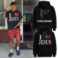Atlanta Falcons x I Love Jesus Hoodie 2026 Christian Apparel Atlanta Falcons Merch Fan Gear - Merchluma