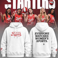 Indiana Fever Everyone Watches Women's Sports 2026 Hoodie White Indiana Fever Merch Fan Gifts - Merchluma