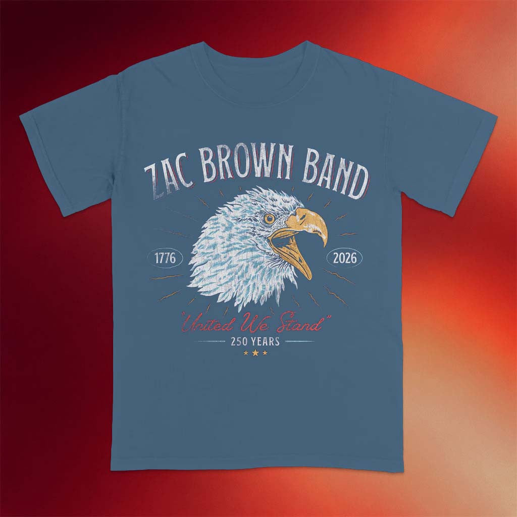 Zac Brown Merch 250 Years United We Stand Shirt 4th of July T-Shirt 2026 Patriotic Gifts - Merchluma