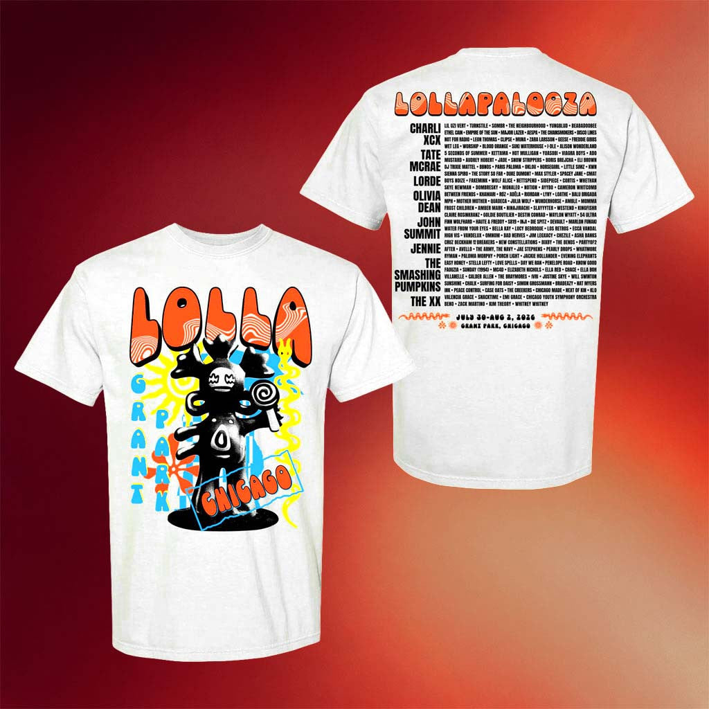 Lollapalooza Merch 2026 Lolla Lolli Guide Lineup T-Shirt Cool Gifts For Music Lovers - Merchluma