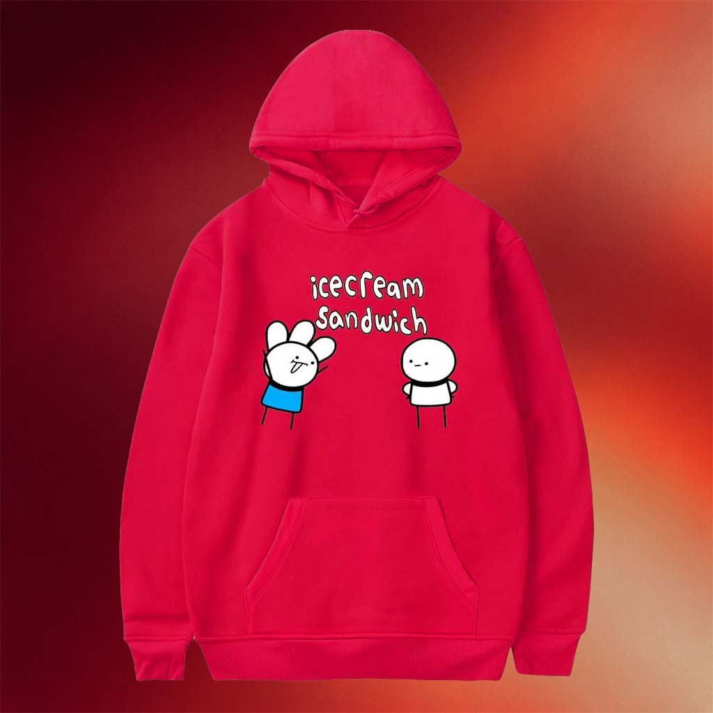 Ice Cream Sandwich Merch 2026 Ice Cream Sandwich Hoodie Playful Cartoon Hoodie Gift For BFF - Merchluma