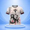 Jesus Sacred Heart Faith Over Fear Shirt 2026 Christian T-Shirt Gifts For Dad - Merchluma