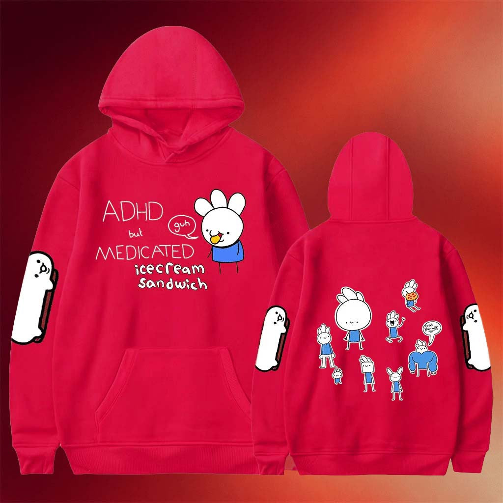 Ice Cream Sandwich Merch 2026 ADHD But Medicated Hoodie Gift Ideas For Friends - Merchluma