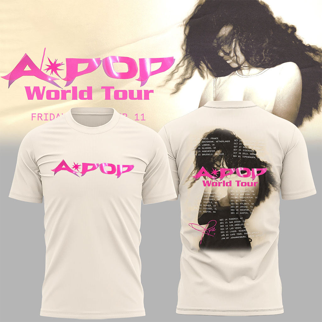 Tyla Apop World Tour 2026 Concert Graphic Shirt Tyla Merch Presents For Music Lovers - Merchluma