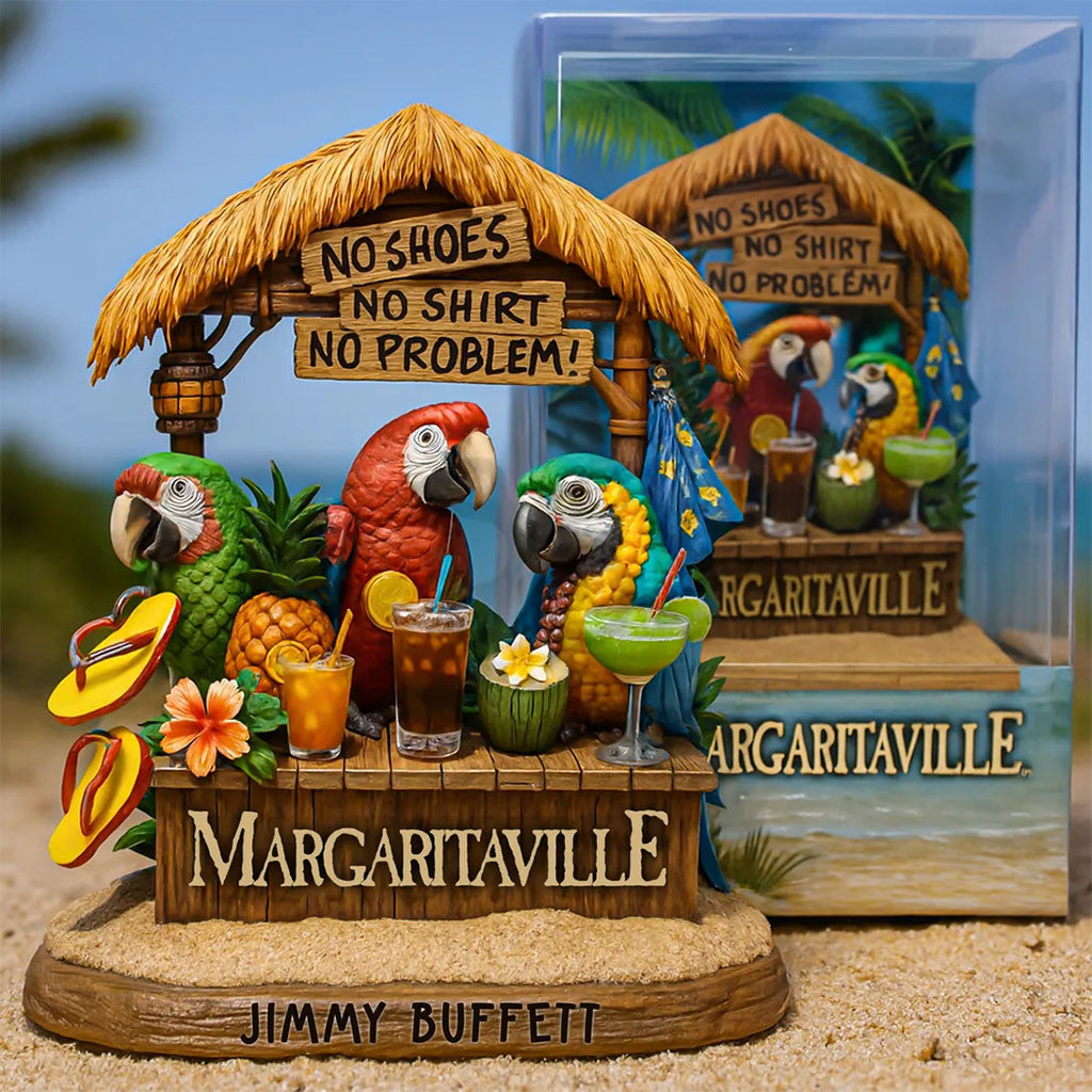 Jimmy Buffett Margaritaville Parrot Acrylic Plaque Jimmy Buffett Merch Gifts For Music Lovers - Merchluma