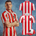 Hummel Sunderland AFC 2026-27 Red and White Striped Soccer Jersey Polo Gifts For Brother - Merchluma