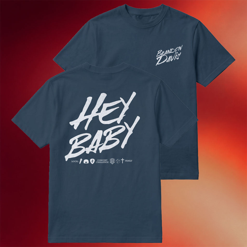 Brandon Davis Merch 2026 Hey Baby T-Shirt Brandon Davis Shirt Gift For Music Lovers - Merchluma