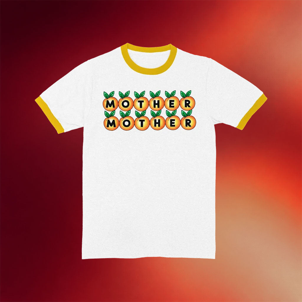 Mother Mother Merch 2026 Peach Logo Ringer T-Shirt Gift Ideas For Rock Band Fans - Merchluma