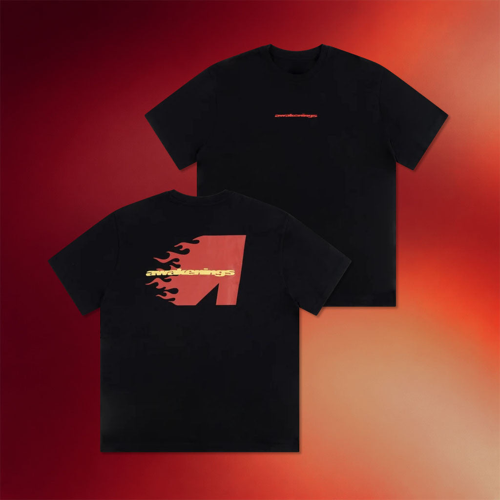 Awakenings Merch 2026 Awakenings Flame T-Shirt Black Unique Gift For Husband - Merchluma