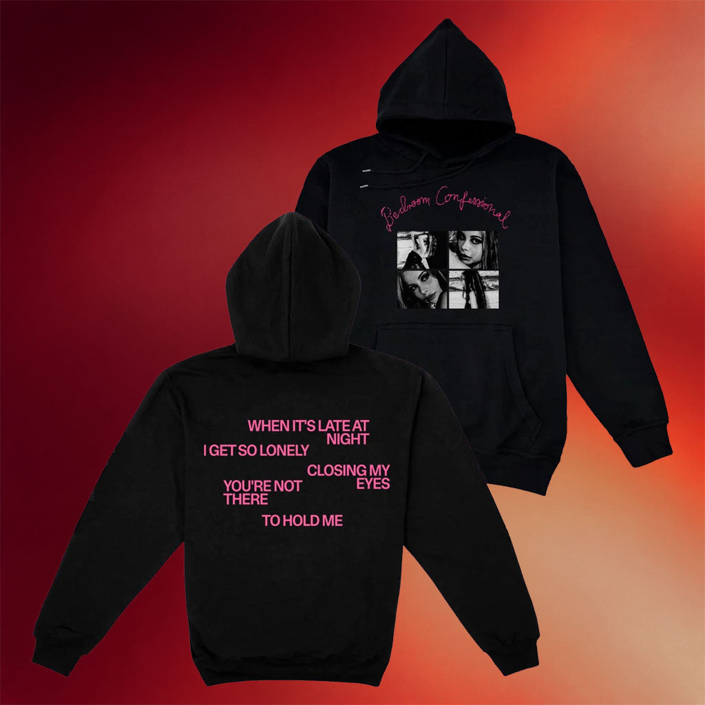 Ellise Merch 2026 Bedroom Confessional Hoodie Black Gift Ideas For Music Lovers - Merchluma