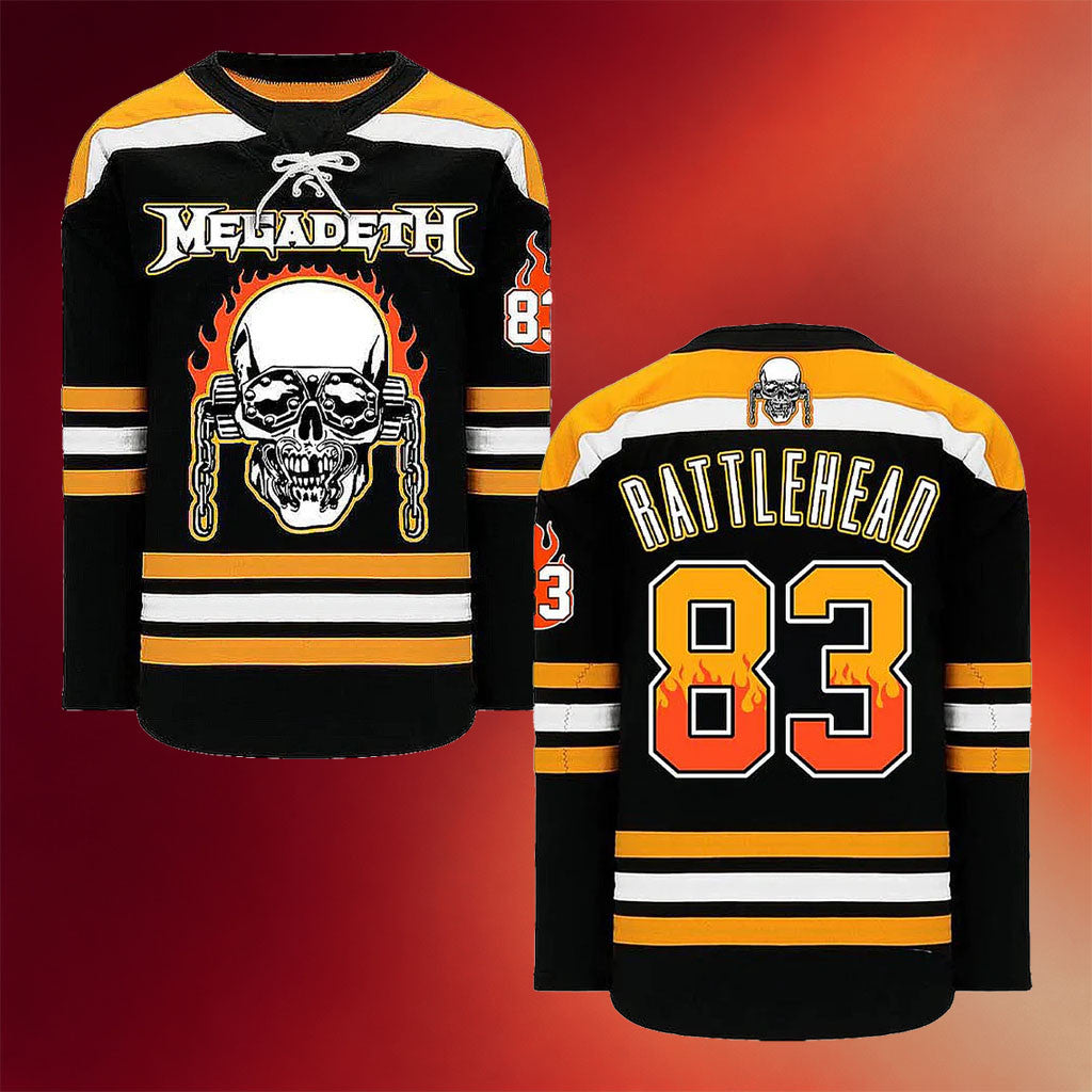 Megadeth Merch 2026 Rattlehead 83 Hockey Jersey Best Gift For Band Fans - Merchluma
