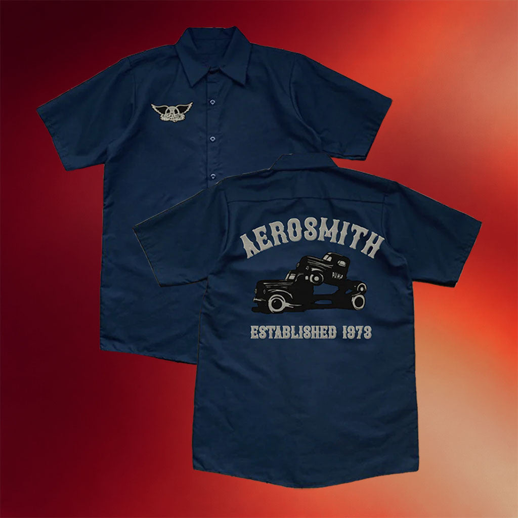 Aerosmith Merch 2026 Aerosmith Established 1973 Hawaiian Shirt Gift For Rock Lover - Merchluma