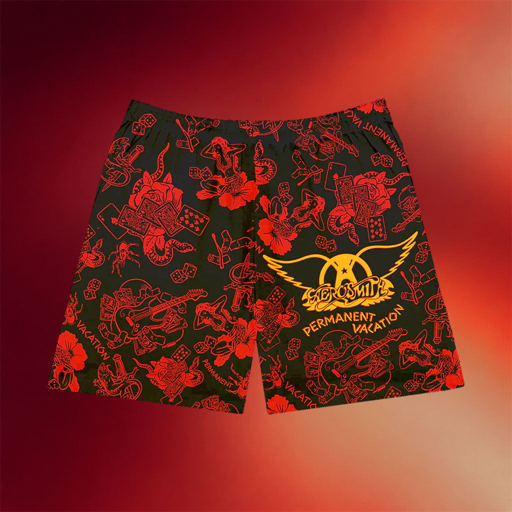 Aerosmith Merch 2026 Permanent Vacation Shorts Music Lover Gift Ideas For Him - Merchluma