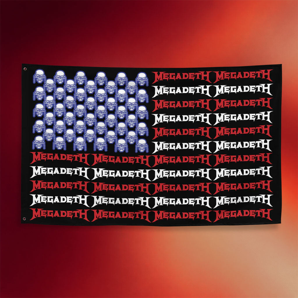 Megadeth Merch 2026 Vic Flag Indoor Outdoor Decor Ideas Gift For Heavy Metal Band Fans - Merchluma