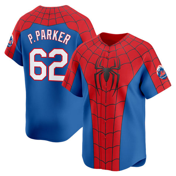 New York Mets X Spider Man Brand New Day 2026 Jersey #62 P Parker Jersey NY Mets Merch Gifts - Merchluma