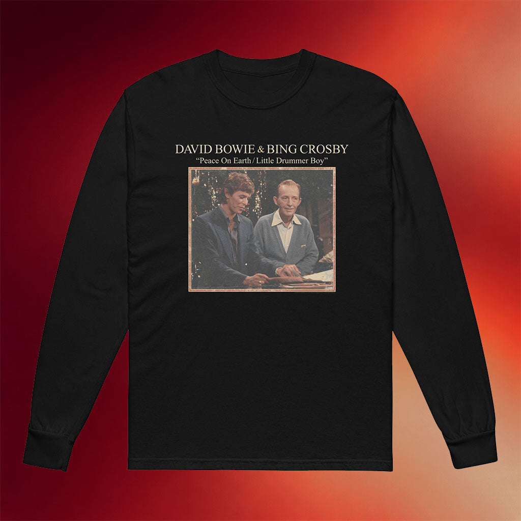 David Bowie Merch 2026 David Bowie And Bing Crosby Peace On Earth Long Sleeve Shirt Fan Gifts - Merchluma