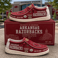 Arkansas Razorbacks Woo Pig Sooie Loafer Shoes Arkansas Razorbacks Merch Football Fan Gifts - Merchluma