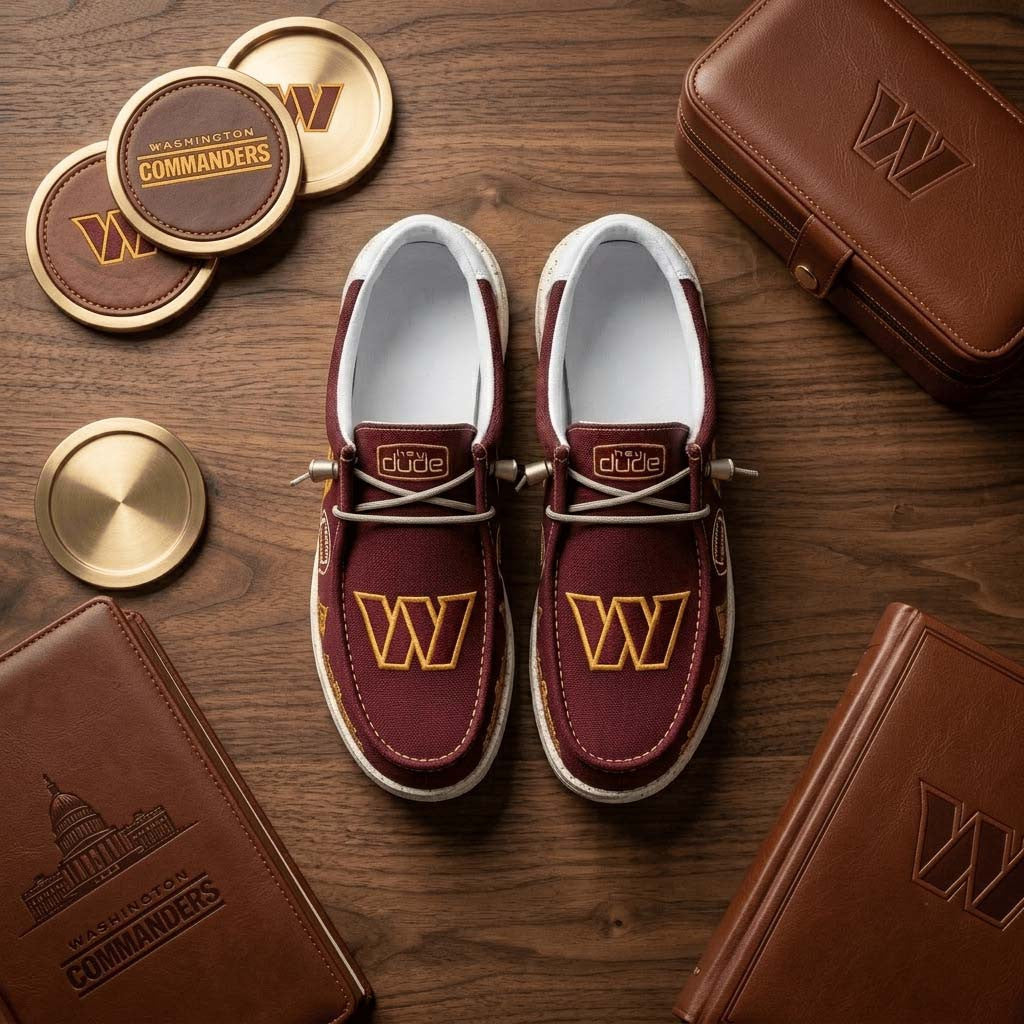 Washington Commanders Shoes Game Day Shoes Washington Commanders Merch Football Fan Gifts - Merchluma