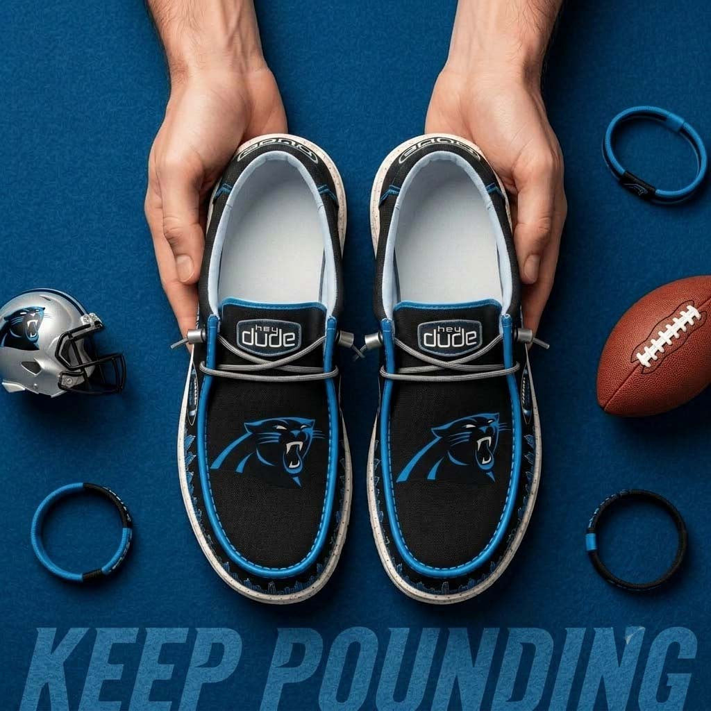 Carolina Panthers Shoes Keep Pounding Carolina Panthers Merch Game Day Gift For Football Fans - Merchluma