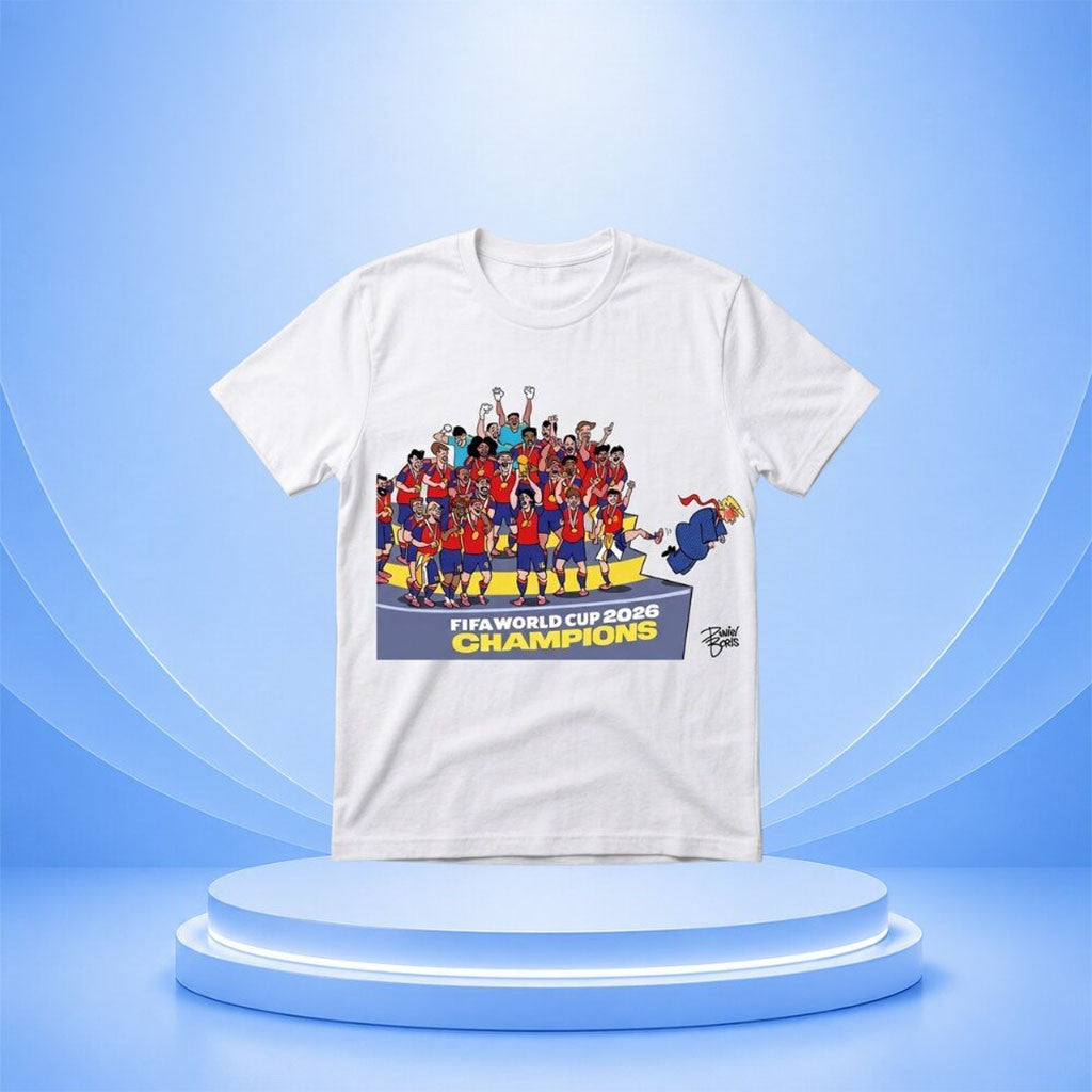 Spain FIFA World Cup 2026 Champions Meme T-Shirt Spain Football Fan Gear Gifts For Him - Merchluma