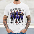 Trust The Process Embiid James Brown Maxey T-Shirt 76ers Merch Basketball Fan Gift - Merchluma