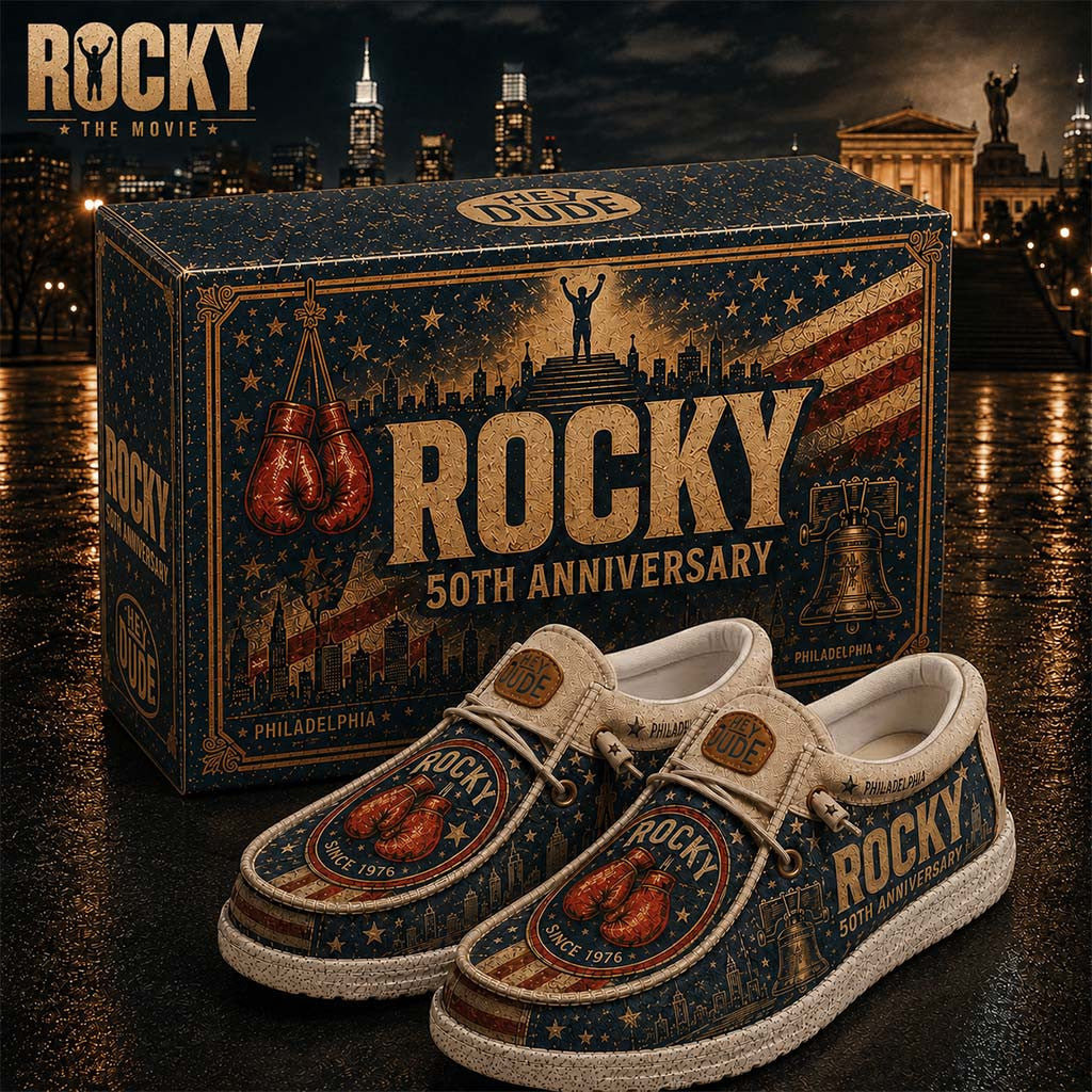 Rocky 50th Anniversary 1976 2026 Shoes Rocky Merch Birthday Gift Ideas For Him - Merchluma