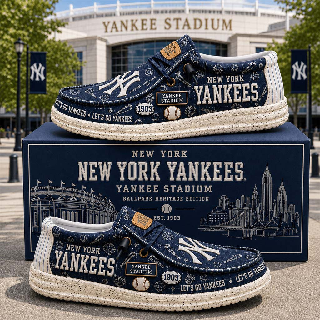 New York Yankees Merch 2026 Let's Go Yankees Shoes Gifts For Baseball Lovers - Merchluma